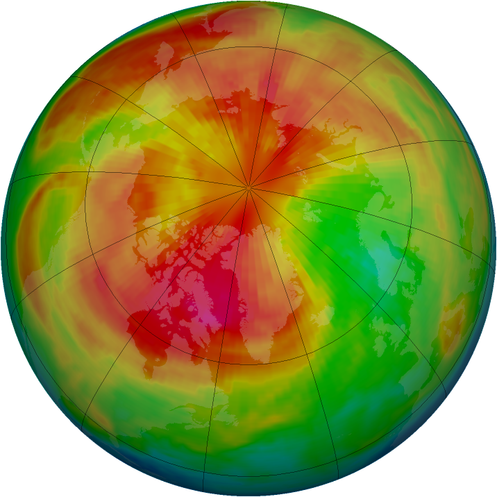 Arctic ozone map for 17 March 1983